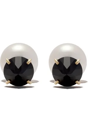 Tasaki Aretes rebellion con espinela negra en oro amarillo de 18kt Collection Line