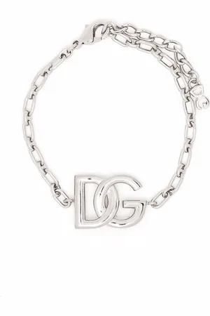 Dolce & Gabbana Pulsera de cadena con placa del logo