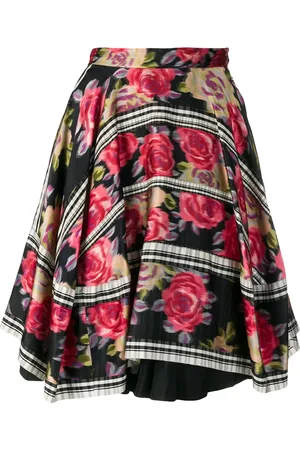 Comme des Garçons Falda a capas con estampado floral 1989