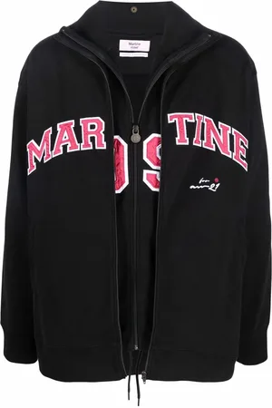 MARTINE ROSE Chamarra deportiva con logo estampado
