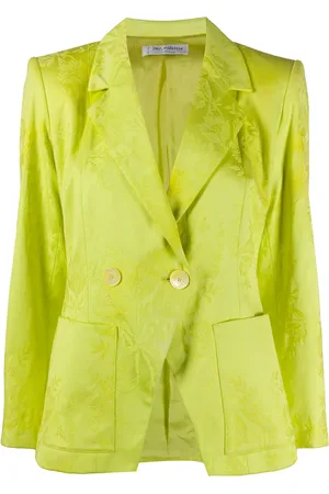Saint Laurent Blazer con motivo floral en jacquard 1990