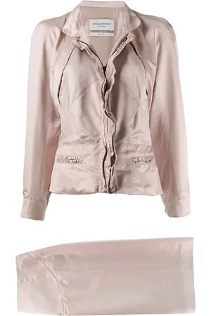 Saint Laurent Set de falda y saco slim 1990