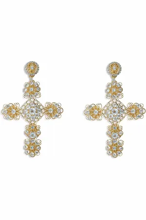 Dolce & Gabbana Aretes de clip Pizzo en oro amarillo de 18kt
