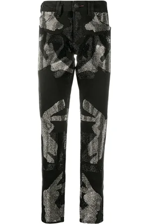 Philipp Plein Jeans rectos con estampado militar