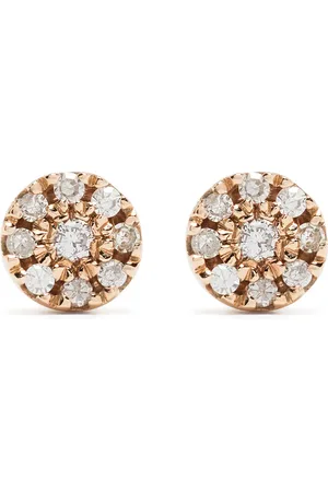 DJULA Aretes Target en oro rosa de 18kt con diamantes