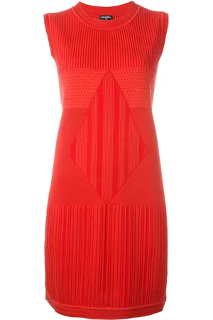CHANEL Vestido tejido sin mangas