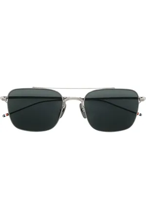 Thom Browne Lentes de sol TB120 con armazón estilo piloto
