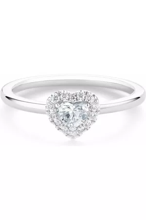 De Beers Anillo Aura en platino con forma de corazón y diamante
