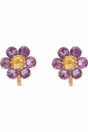 Dolce & Gabbana Aretes Spring en oro de 18kt con gemas