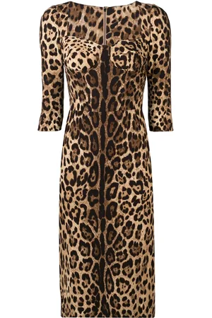 Dolce & Gabbana Vestido con estampado de leopardo