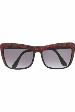 Linda Farrow Lentes de sol con efecto carey