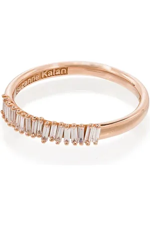 Suzanne Kalan Anillo Half Eternity con diamante en oro rosa de 18 kt
