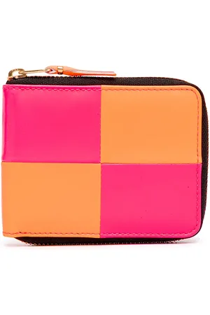 Comme des Garçons Cartera con motivo de cuadros y cierre