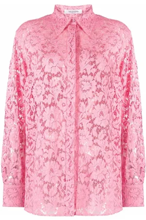 VALENTINO GARAVANI Camisa de encaje manga larga