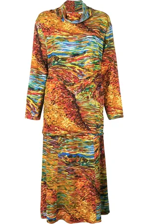 Kenzo Top y falda con estampado abstracto 1980