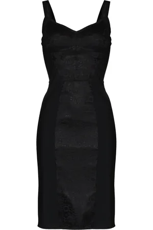 Dolce & Gabbana Vestido midi con motivo floral en jacquard