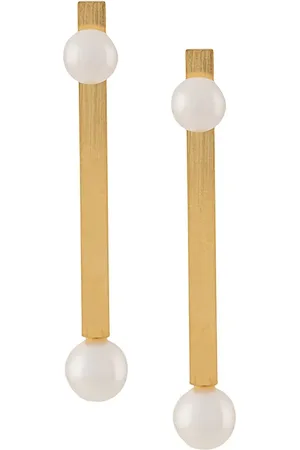HSU JEWELLERY LONDON Aretes Making Marks con perlas