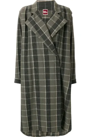 Issey Miyake Abrigo oversize a cuadros 1970