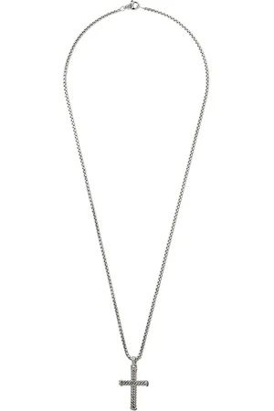 David Yurman Dije Cable Cross en plata de ley de 35mm