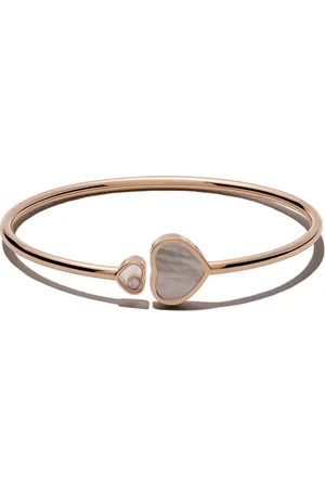 Chopard Pulsera Happy Hearts en oro rosa de 18kt con madre perla y diamante