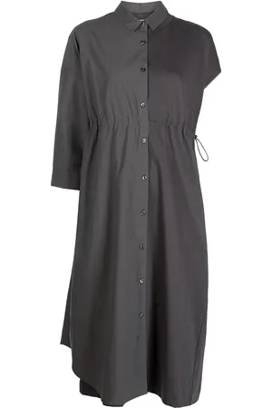ROMEO HUNTE Vestido camisero con manga asimétrica
