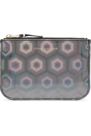 Comme des Garçons Cartera con cierre y motivo geométrico