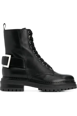 Sergio Rossi Botas militares con detalles de hebillas