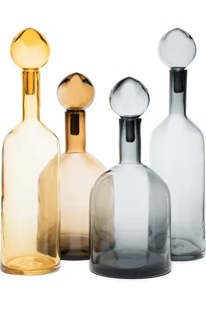 POLSPOTTEN Set de cuatro botellas decorativas Bubbles and Bottles