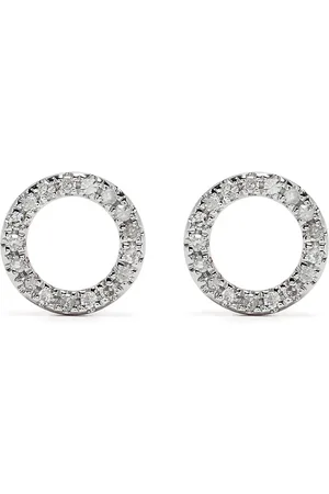 DJULA Aretes Circle en oro rosa de 18kt con diamantes