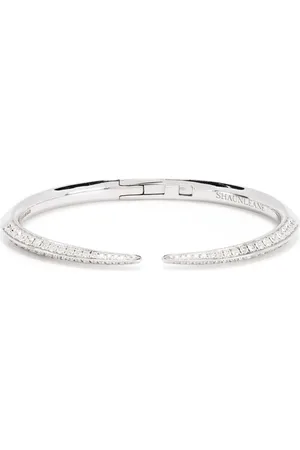 SHAUN LEANE Pulsera Sabre en oro blanco de 18kt con diamantes