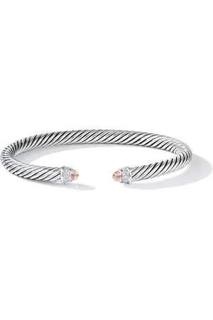 David Yurman Pulsera Classic Cable en plata de ley con diamante de 5mm