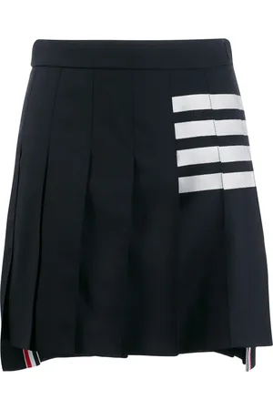 Thom Browne Falda corta plisada con detalle de rayas