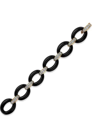 Van cleef Pulsera de eslabones en oro amarillo de 18kt con diamantes pre-owned