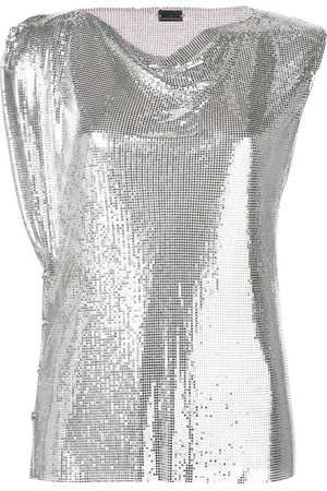 Paco rabanne Top con motivo disco