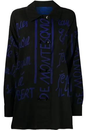JC DE CASTELBAJAC Camisa oversize con motivo escrito 1980