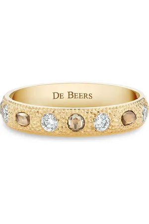De Beers Anillo Talisman pequeño en oro amarillo de 18kt con diamantes