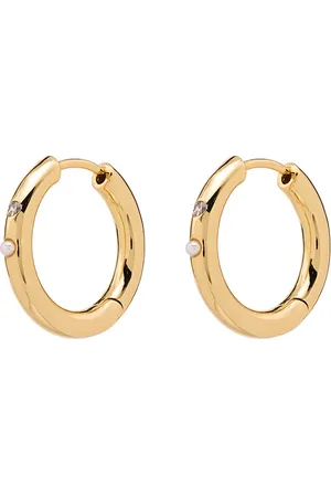 Anni Lu Arracadas Brigitte bañados en oro de 18kt con perla