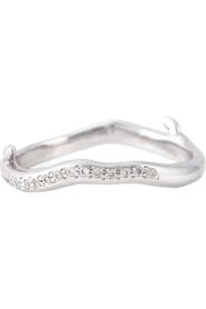 SHAUN LEANE Anillo Cherry Blossom en plata de ley con diamantes
