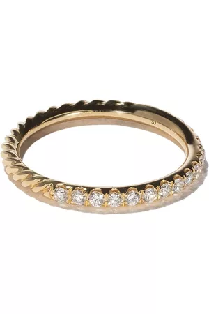 David Yurman Anillo Cable Collectibles en oro amarillo de 18kt con diamantes de 2mm