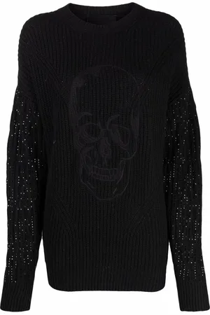 Philipp Plein Suéter tejido con detalles de cristales