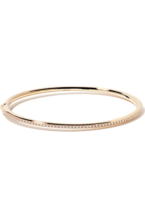 De Beers 18kt yellow gold Micropavé diamond bangle