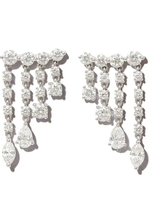 Anita Aretes en oro blanco de 18kt con diamantes