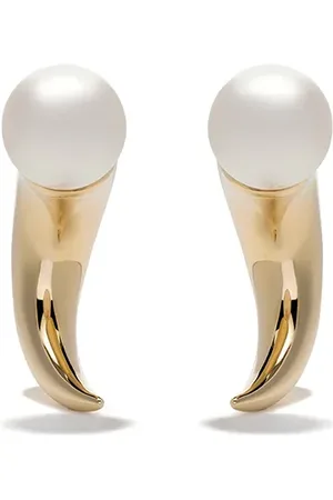 Tasaki Aretes Danger Horn en oro amarillo de 18kt con perla