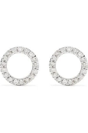 DJULA Aretes Circle en oro amarillo de 18kt con diamantes