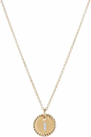 David Yurman Collar con dije Initial I en oro amarillo de 18kt