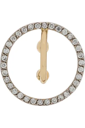 CHARLOTTE CHESNAIS Arete ear-cuff Celeste en oro amarillo y oro blanco 18kt con diamantes