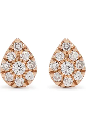 DJULA Aretes Pear en oro rosa de 18kt con diamantes