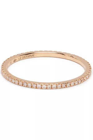 Le Gramme Anillo de 1g en oro de 18kt con diamantes en pavé