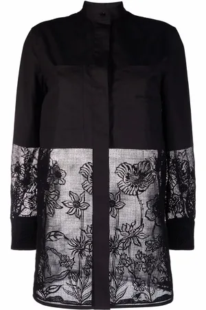 Salvatore Ferragamo Camisa con detalles de encaje