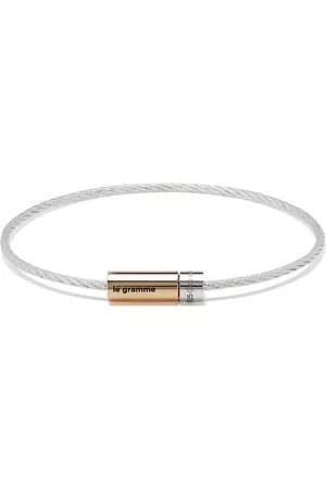 Le Gramme Pulsera de cable bicolor pulidad en oro de 18kt y plata de ley de 7g